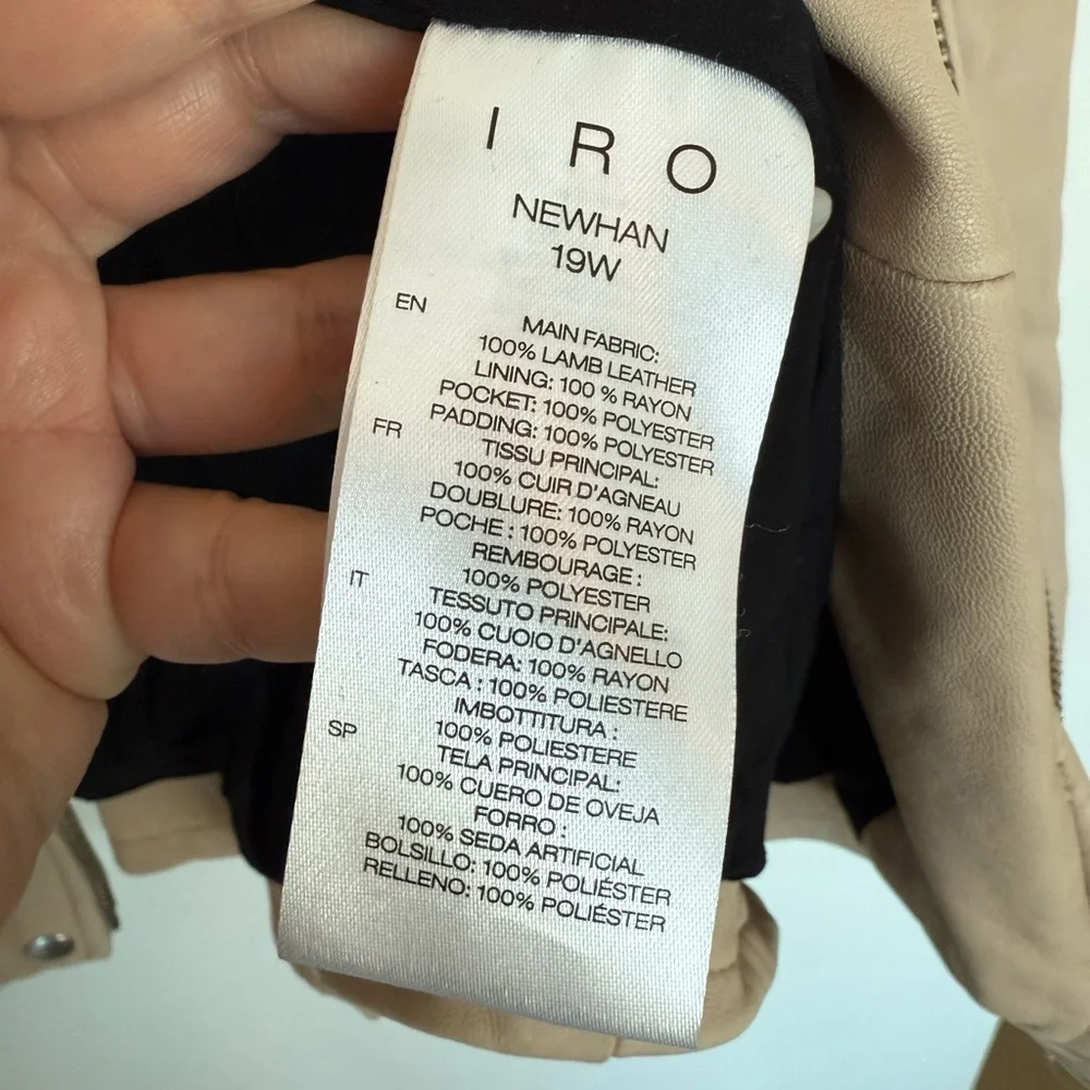 IRO Newhan Leather Moto Jacket - Picture 6 of 7